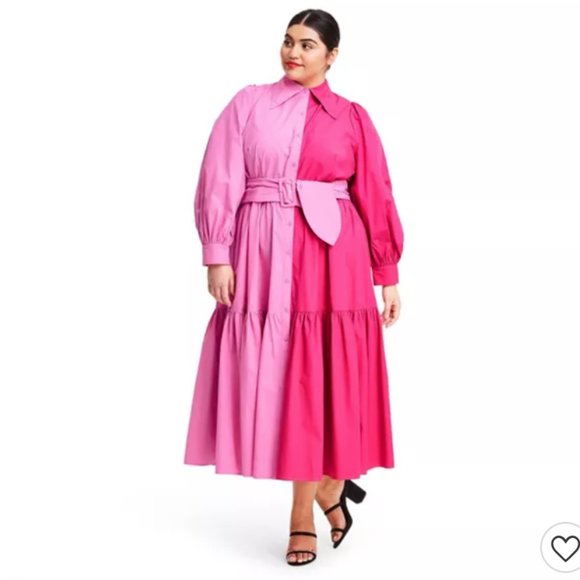 Christopher John Rogers x Target Pink Shirt Dress - Picture 3 of 3